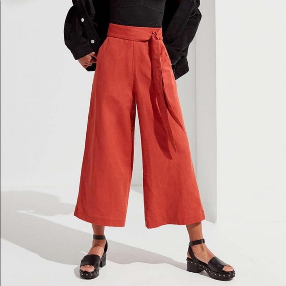 Urban Outfitters Rust Wide-Leg Pants